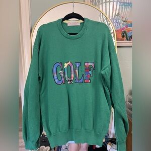 JOHN ASHFORD green golf pullover